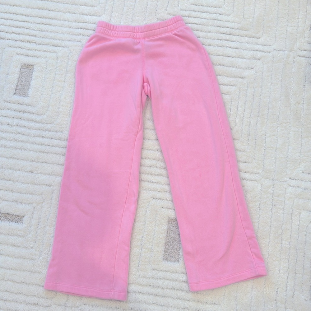 Katie J NYC hot pink wide leg sweatpants size large
